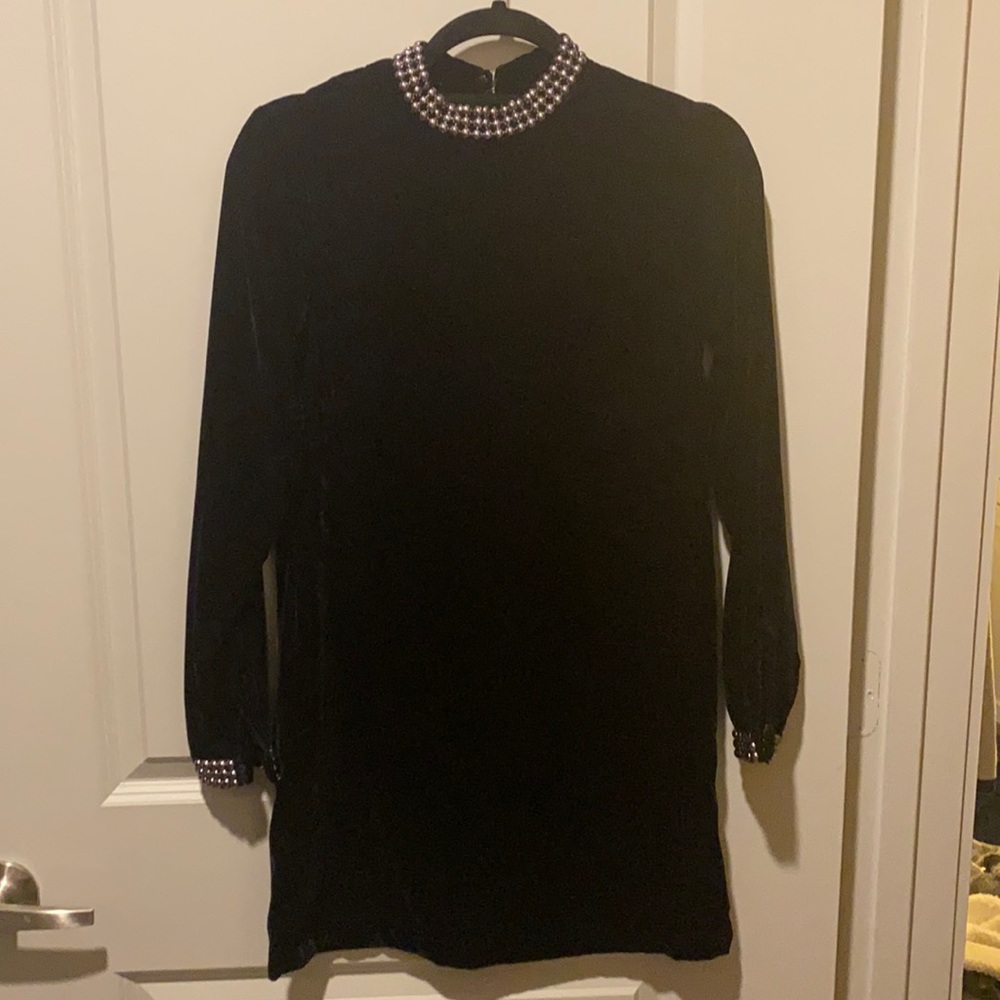 H&M Velvet Dress with Silver detail